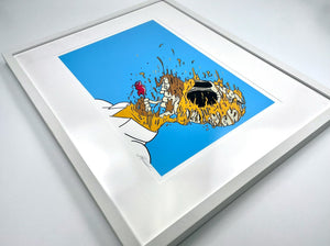 Deconstructed Homer - Blue Edition (Framed) Print Matt Gondek