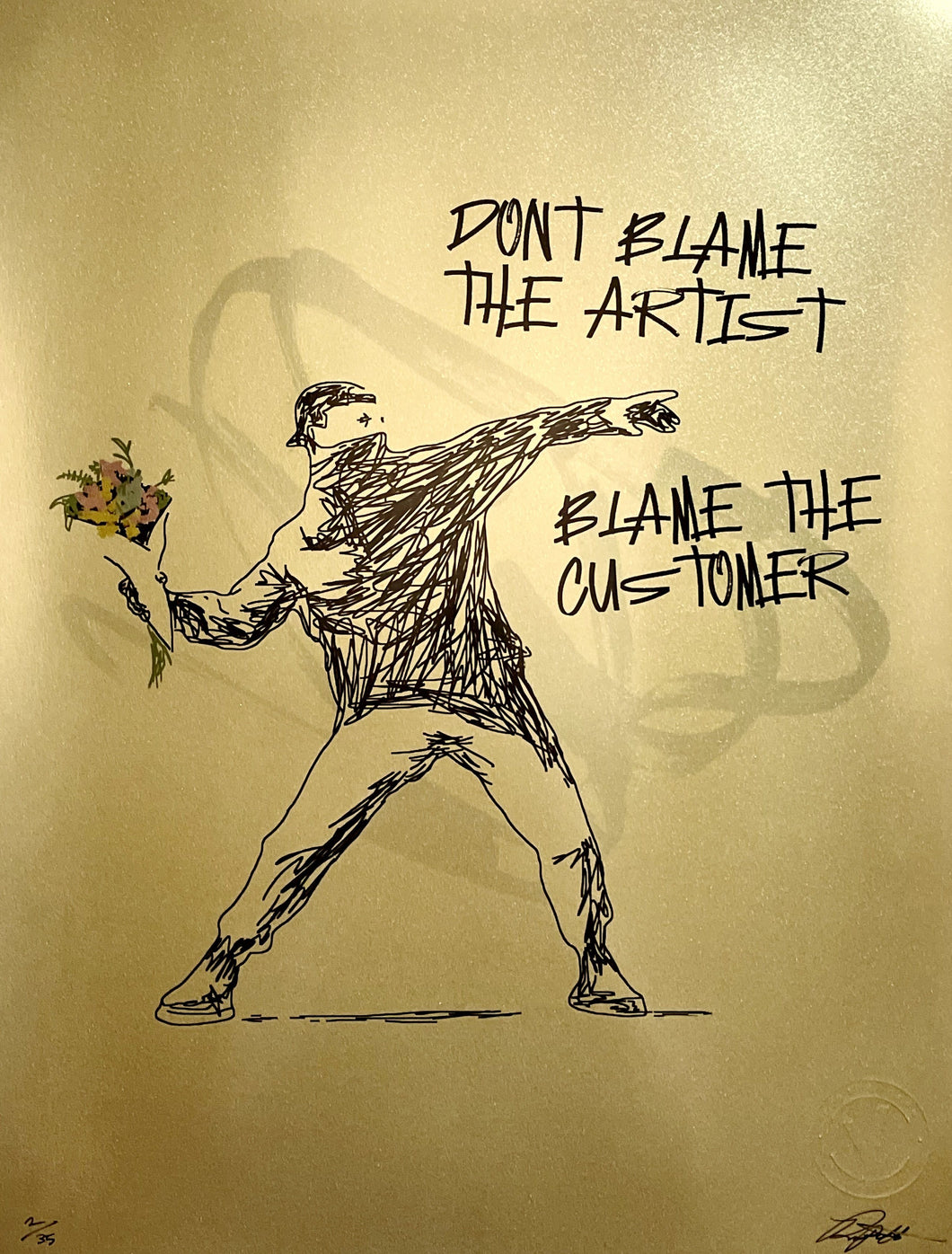 Don't Blame The Artist (Gold Variant) Print Ripoff