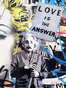 Einstein: Love Is The Answer Print Mr. Brainwash