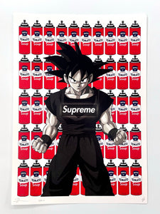 Goku's 50 Tomato Spraycans Print Death NYC