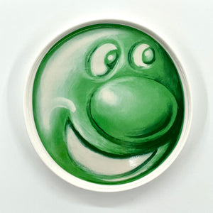Green Face Ceramic Plate Ceramic Kenny Scharf