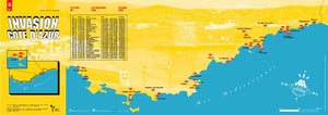 Invasion Cote d'Azur Map Print Invader