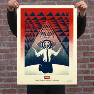Obey Conformity Trance (Red) Print Shepard Fairey