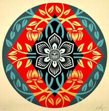 Load image into Gallery viewer, Obey Diamond Flower Round Print Shepard Fairey
