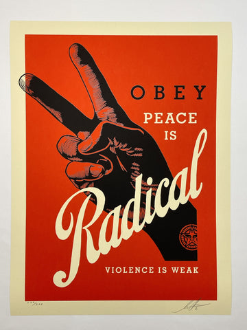 額装済/Radical Peace/手書きサイン入り/オベイ