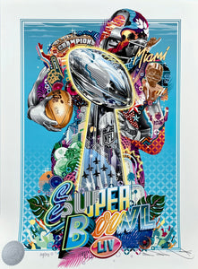 Official NFL Super Bowl LIV Artwork Print Tristan Eaton