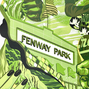 Pearl Jam Fenway Park (Green Edition) Print Tristan Eaton