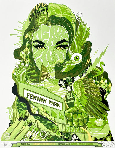 Pearl Jam Fenway Park (Green Edition) Print Tristan Eaton