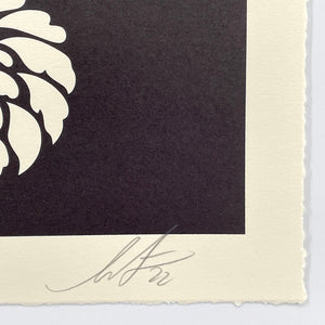 Post-Punk Flower (Black) Print Shepard Fairey