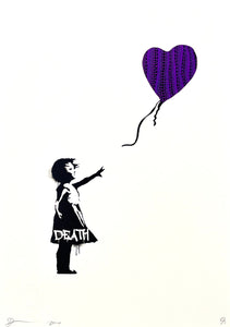 Pumpkin Balloon Girl (Purple) Print Death NYC