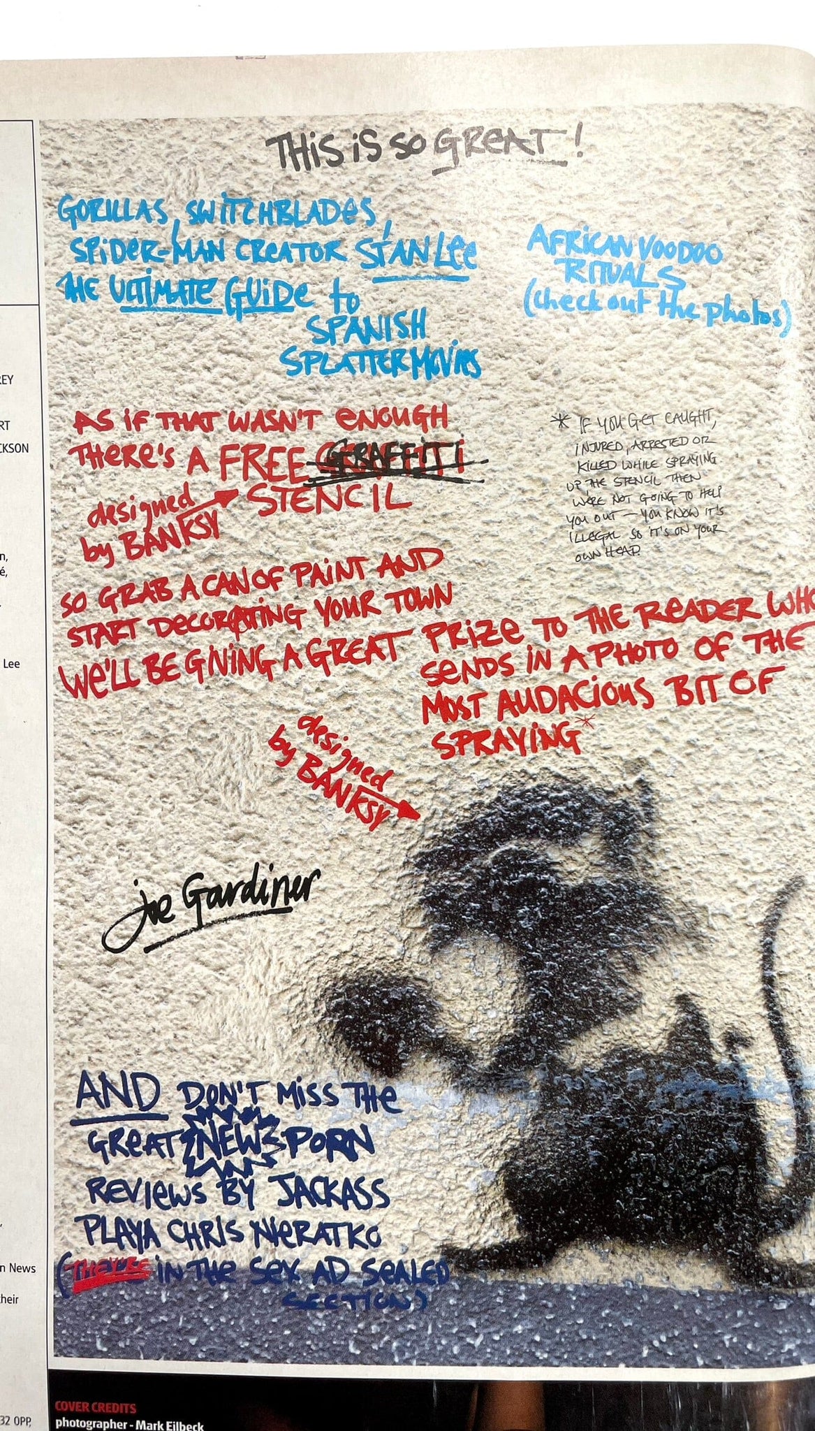 RAT STENCIL - Bizarre Magazine Issue No. 60 – Post Modern Vandal