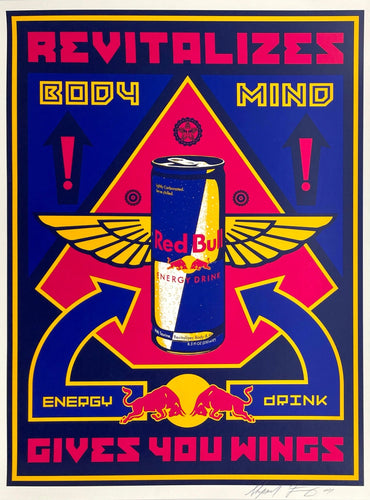 Red Bull, 2001 (rare - private release) Print Shepard Fairey