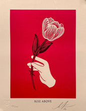 Load image into Gallery viewer, Rise Above Barbwire Flower (Red) Print Shepard Fairey
