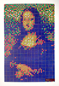 Rubik Mona Lisa (Poster) Print Invader