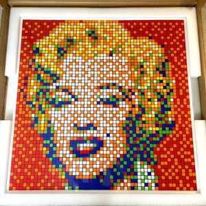 Rubik Shot Red Marilyn Print Invader