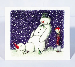Rude Snowman Christmas Card Print Banksy