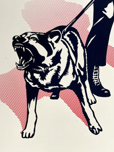 Sadistic Dog Walker (Red) Print Shepard Fairey
