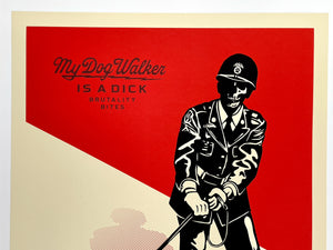 Sadistic Dog Walker (Red) Print Shepard Fairey
