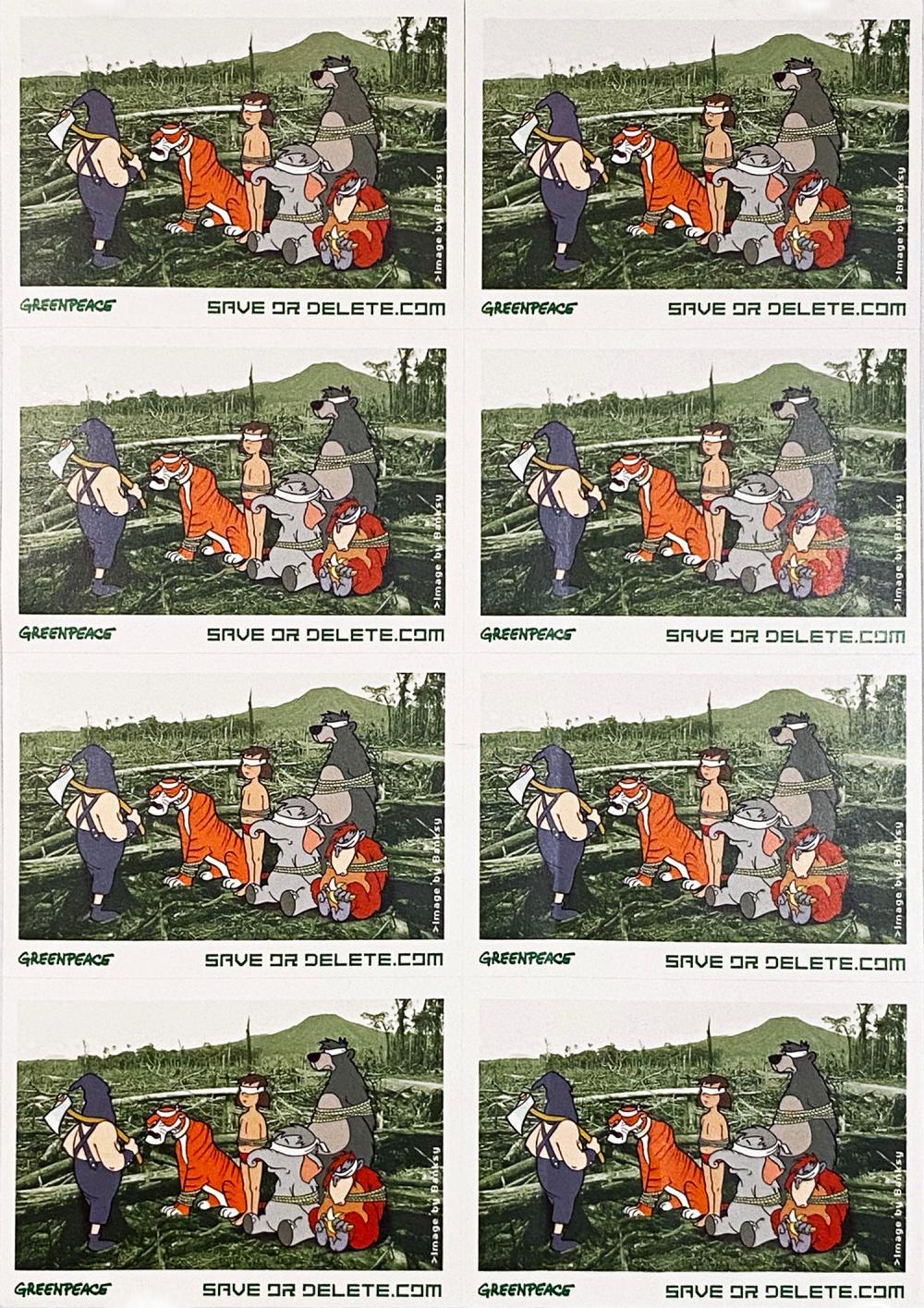 Save or Delete Greenpeace Decal (Full Sheet of 8) – Post Modern Vandal display picture 1