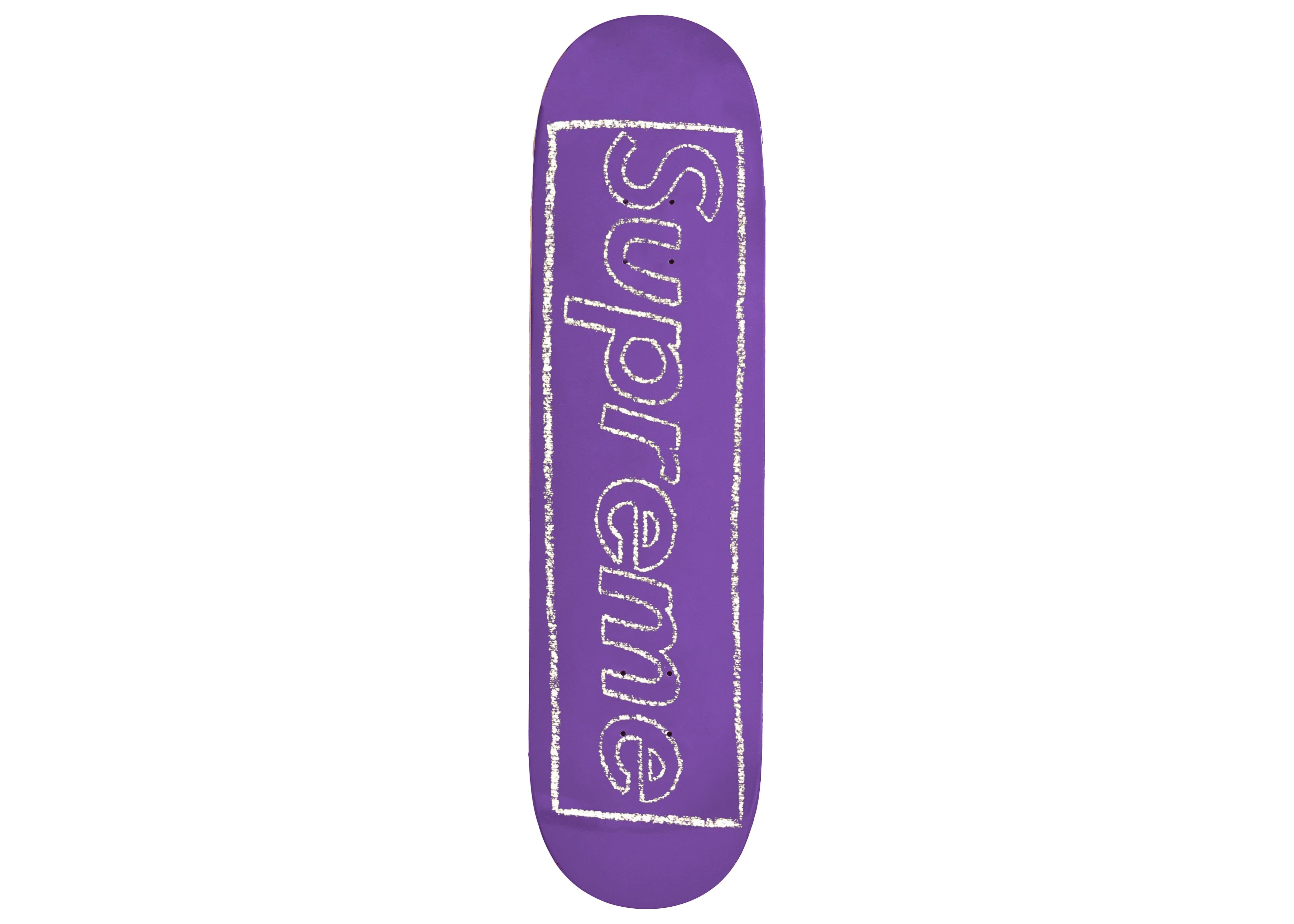 Supreme KAWS Chalk Logo SkateboardPurple