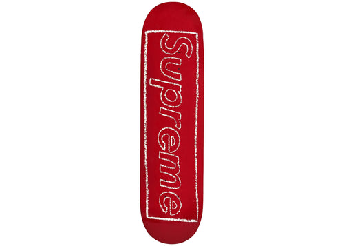 Supreme x KAWS Chalk Logo Skatedeck (Red) Skate Deck KAWS