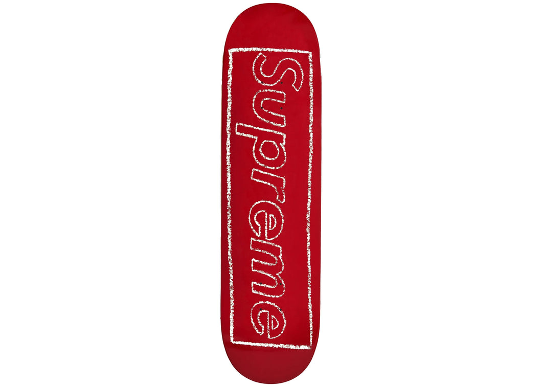 Supreme x KAWS Chalk Logo Skatedeck (Red) Skate Deck KAWS