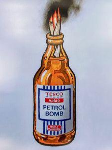 Tesco Petrol Bomb Print Banksy