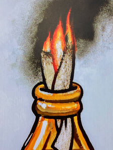 Tesco Petrol Bomb (Creased) Print Banksy