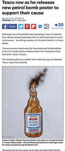 Tesco Petrol Bomb (Creased) Print Banksy