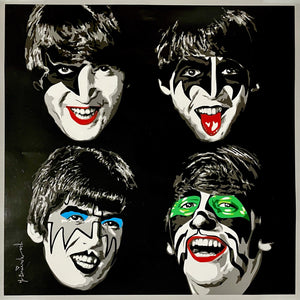 The Beatles as Kiss Print Mr. Brainwash