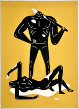 Load image into Gallery viewer, The Naked Man and Woman (Gold) Print Cleon Peterson
