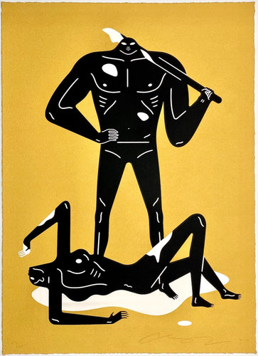 The Naked Man and Woman (Gold) Print Cleon Peterson