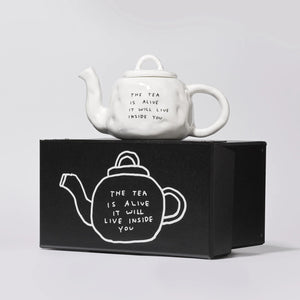 The Tea Is Alive Teapot Sculpture Ceramic David Shrigley