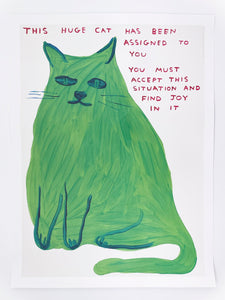 This Huge Cat (creased) Print David Shrigley