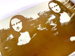 Two Golden Mona Lisas (Large) Print Andy Warhol