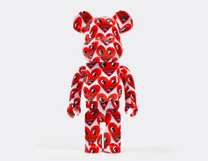 V6 Hearts 100% & 400% Vinyl Figure Keith Haring x Be@rbrick