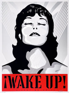 Wake Up! (White) Print Shepard Fairey