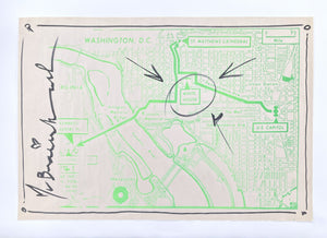 Washington DC Plan of Attack Print - Hand Embellished Mr. Brainwash